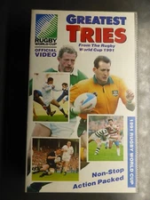 VHS tape great tries from rugby world cup 1991. sport. new sealed