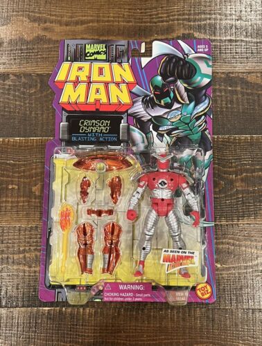Marvel Iron Man Crimson Dynamo w Blasting Action Figure Toy Biz 1996 - Picture 1 of 7