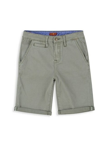 New 7 For all Mankind Boys Sport Chino Shorts size 12 NWT Gray Stretch - Picture 2 of 8