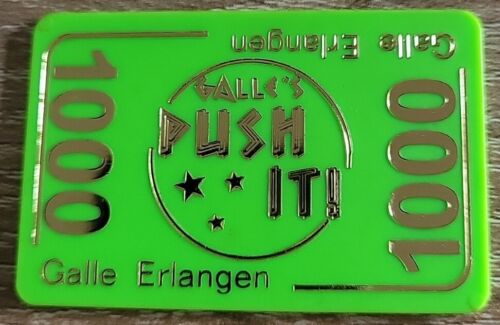Ehrenkarte,Fahrchip,Kirmes,Gewinnchip, PUsh IT (Grün) 1000 Punkte, Firma Galle - Bild 1 von 1