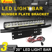 20'' LED Work Light Bar Combo Offroad w/Number Plate Frame Mount Bracket & Wire