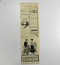 1904 Miscellaneous Panel of Vintage Ads - Pope Bicycles, Liquid Pistol, Postum