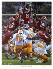 ALABAMA FOOTBALL DANIEL MOORE MAXIMUM BLOCK MINI PRINT TERRENCE CODY