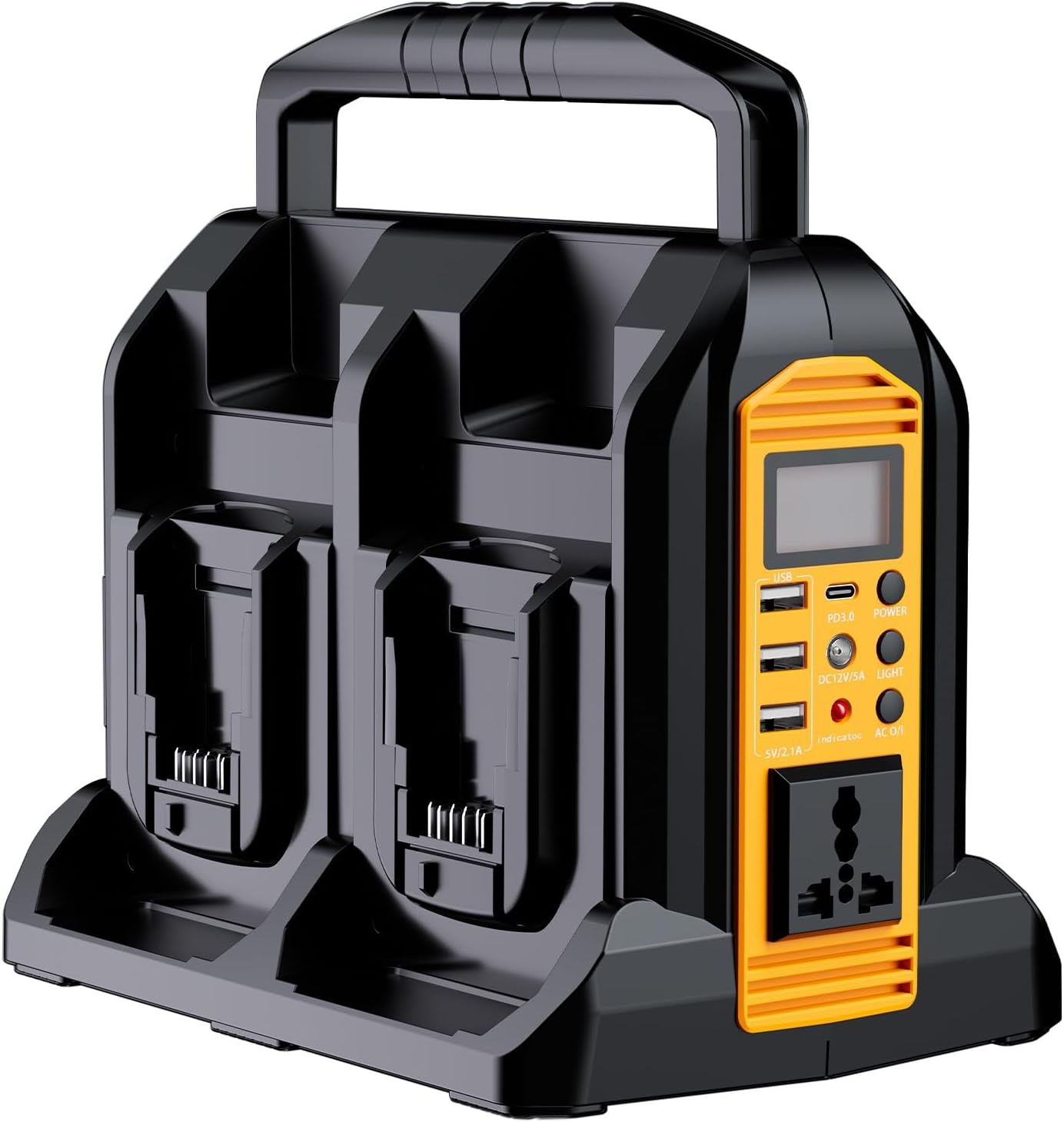 4-Port Power Inverter for Dewalt 20V Battery 350W Power Supply Inverter 110-120V