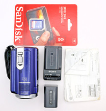 Sony Handycam DCR-SR68 80GB HDD Camcorder Blue   Tested   60x Zoom Touchscreen