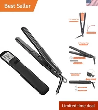 Mini Flat Iron Travel Size Nano Titanium Dual Voltage Portable Hair for World...