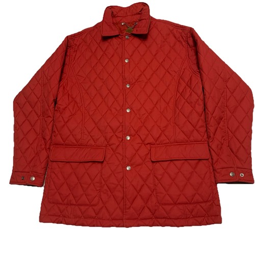 Hickey Freeman, HICKEY FREEMAN Falll Winter unisex Coat Red Quilted, SIZE L $695. regular price