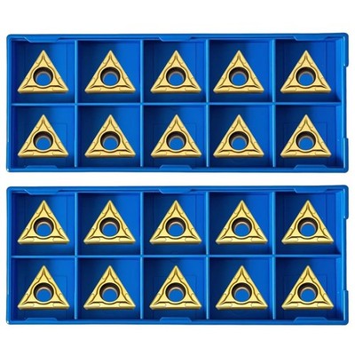 20 PCS TCMT110204 TCMT21.51 Carbide Turning Inserts TISIN Coating CNC Lathe