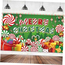 Peppermint Christmas Decorations, Large 71" X 43" Peppermint Merry Christmas