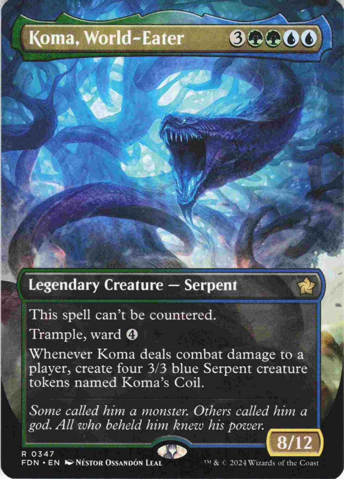 Koma, World-Eater (Borderless) - 347 - - NM - Foundations - MTG