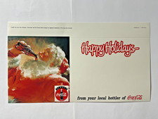 Vintage 1993 Coca-Cola "Happy Holidays Santa" Store Promo Shelf Hanger (11"x 6")