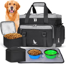 Dog Travel Bag Large Pet Travel Bags Set for Supplies Weekend Travel Kit Tote Or