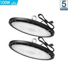2Pack 100W UFO Led High Bay Light Industrial Commercial Warehouse Led Shop Light