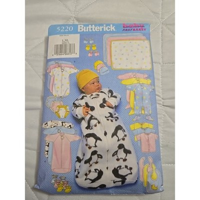 Butterick 5220 pattern: Baby Sleepers, Diaper Covers and more sewing patterns