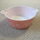 Vintage Pyrex Pink Gooseberry Round Casserole Dish 475-B 2 1/2 Qt. No Lid