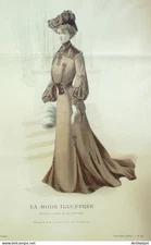 1902 Fashion Illustrated Engraving # 45 (Old Fashion Plate) RARE