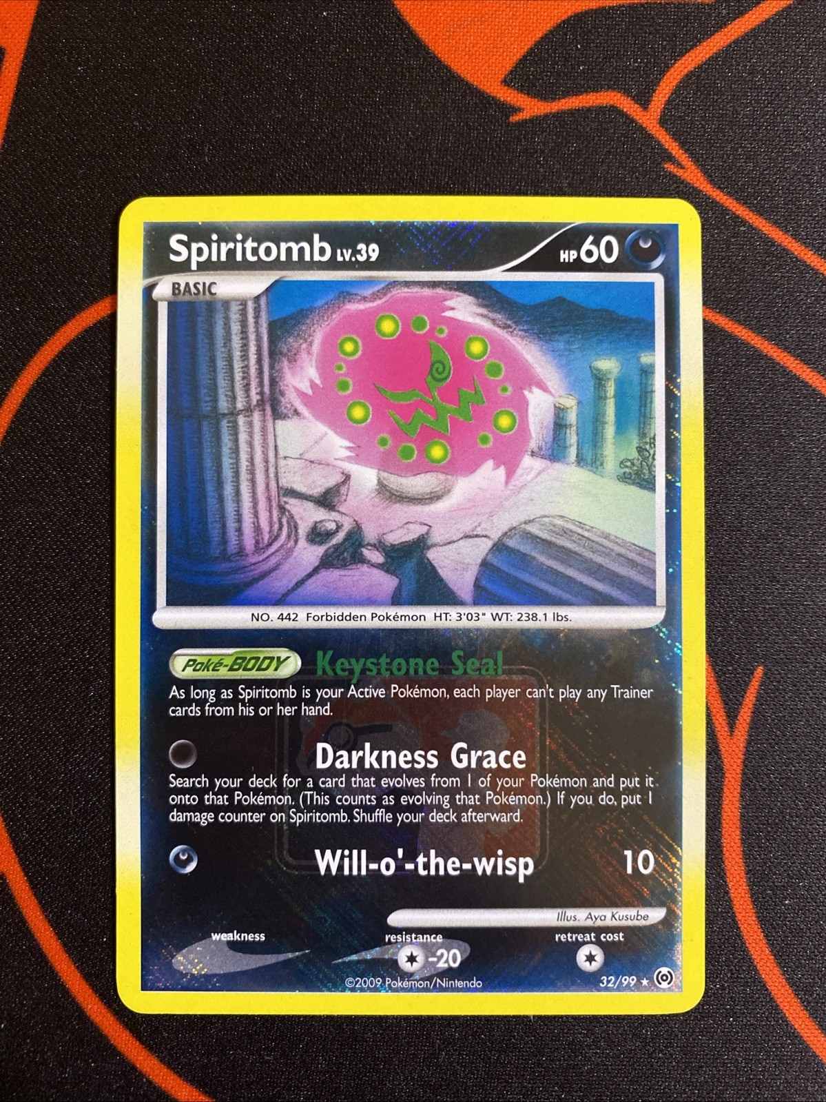 Spiritomb 32/99 Crosshatch Reverse Holo Pokemon League Promo Card NM