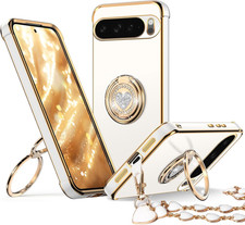 for Google Pixel 10 Pro XL Case with Stand, Phone Case with Double Ring Kickstan