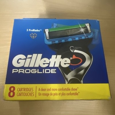 Gillette Proglide power Razor Blade 8 Refill Cartridges Slit Package