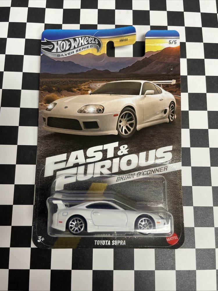 2024 Hot Wheels Fast & Furious Brian O'Conner White Toyota Supra Silver Series