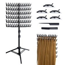 Braiding Hair Rack Standing Extension Holder Hanger, 144 Pegs Divider for Sep...