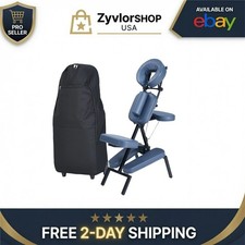 Master Massage Portable Massage Chair - Adjustable Aluminum Blue
