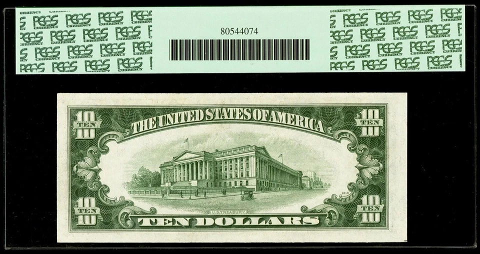 1934 D $10 Federal Reserve Note Kansas PCGS 64 PPQ Serial # J82381569A Fr 2009-J - Image 2 of 2