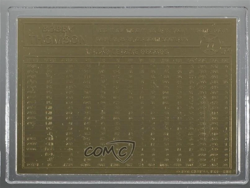 1995-2010 Danbury Mint 22K Gold Bobby Thomson #77 - Image 2 of 2