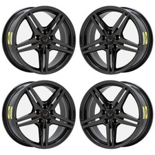 Set Of 4 Staggered 19x8.520x11 Chevrolet Corvette C8 Pvd Black Chrome Wheels... Set Of 4 Staggered 19x8.520x11 Chevrolet Corvette C8 Pvd Black Chrome Wheels...