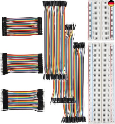 GTIWUNG 400 & 830 Tie Points Mini Breadboard Kit, Lötfreie Prototyp 