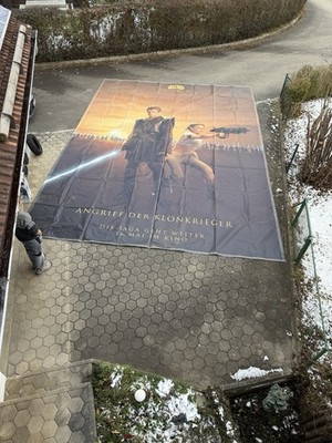 Original theatrical cinema banner  Vinyl (HUGE) for Star Wars: Episode II