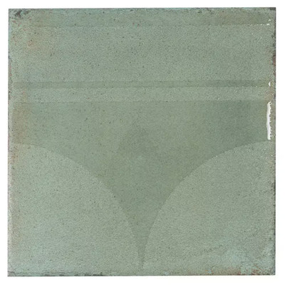 Cadence 8 In. X 8 In. Matte, Glossy Muted Sage Green Porcelain Square Motif Tile