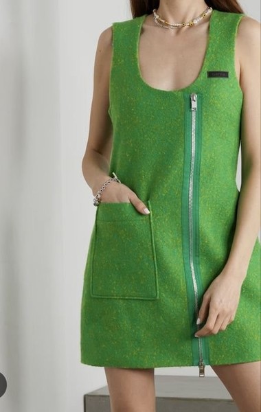 Women Ganni Dress Green 34