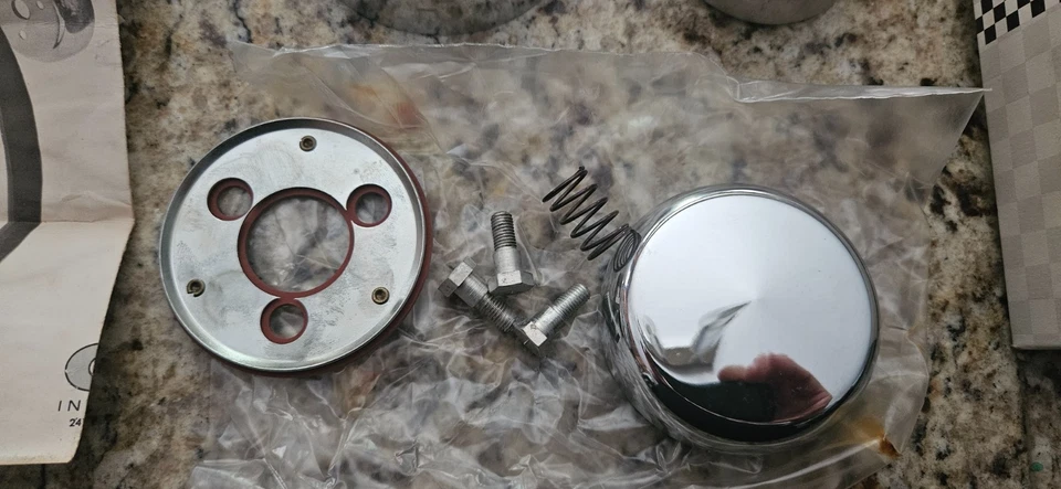 NOVO 1965 1966 CHEVROLET CORVAIR GRANT Adaptador de Volante Cromado KIT 3192 - Imagem 4 de 4