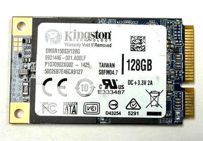 ACER ASPIRE S7-392 KINGSTON 128GB mSATA SSD SOLID STATE DRIVE SMSR150S3/128G
