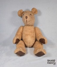 Antique Jointed Teddy Bear Mohair Leather Paws 22 Articulated Early 1900s