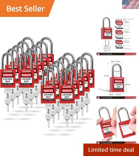 20-Pack OSHA Compliant Lockout Tagout Padlocks - Safety Locks Set | eBay