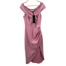 ELLIATT Dress Size Small Eventide Off Shoulder Midi Pink NWT Wedding Evening