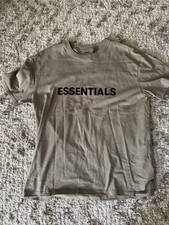 Essentials Fear of Gods T-Shirt Size Small Moss Colorway 3D Silicon Applique