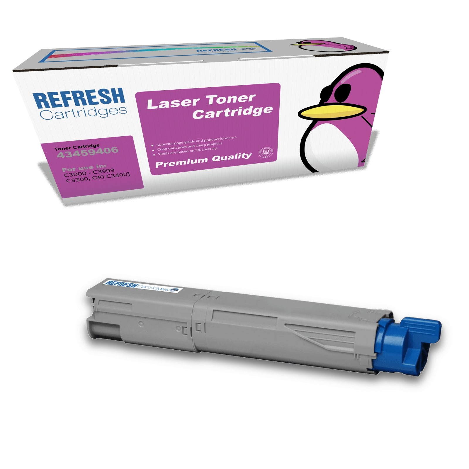 Refresh Cartridges Magenta 43459406 Toner Compatible With OKI Printers