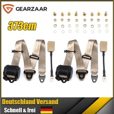 2x3 Punkt Automatikgurt Sicherheitsgurt Universal Gurtpeitsche 373cm + E Prüfung