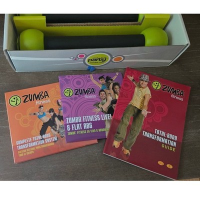 Zumba Fitness Total Body Transformation System DVD Set, Toning Sticks, & Guide
