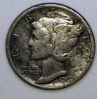 1917-S Mercury Dime 90% Silver San Francisco XF EF Details Better Date