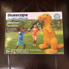 NEW Bluescape Inflatable Dinosaur Sprinkler  Orange 5 Ft Outdoor Kids Water Toy