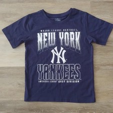 NWOT MLB New York Yankees Boys Graphic T-Shirt Blue Size S 6/7