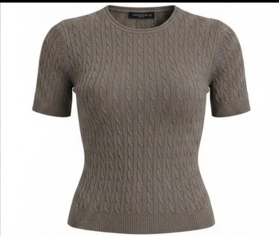 Silk Knit Top Light Brown August Silk Size Medium