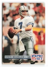 1992 Pro Set Steve Beuerlein #145 Dallas Cowboys