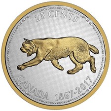 2017 Canada 25c Big Coin Series: Bobcat - 5 oz. Pure Silver Coin