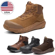 Men Waterproof Composite Toe Work Boots Lightweight Warehouse Construction Boots