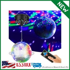 10RPM Disco Ball with Motor and 6Inch Mirror Ball   Plug/Battery Operated Disco
